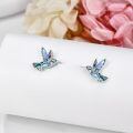 wholesale 925 Sterling Silver Hummingbird Necklace Wholesale Turquoise Inlay-0-25