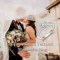 wholesale TOUPOP 1 Carat Twisted Moissanite Engagement Ring For Women Round Cut 925 Sterling Silver Wedding Anniversary Ring Christmas Birthday Gift For Wife Bridal Girlfriend Her -0-3