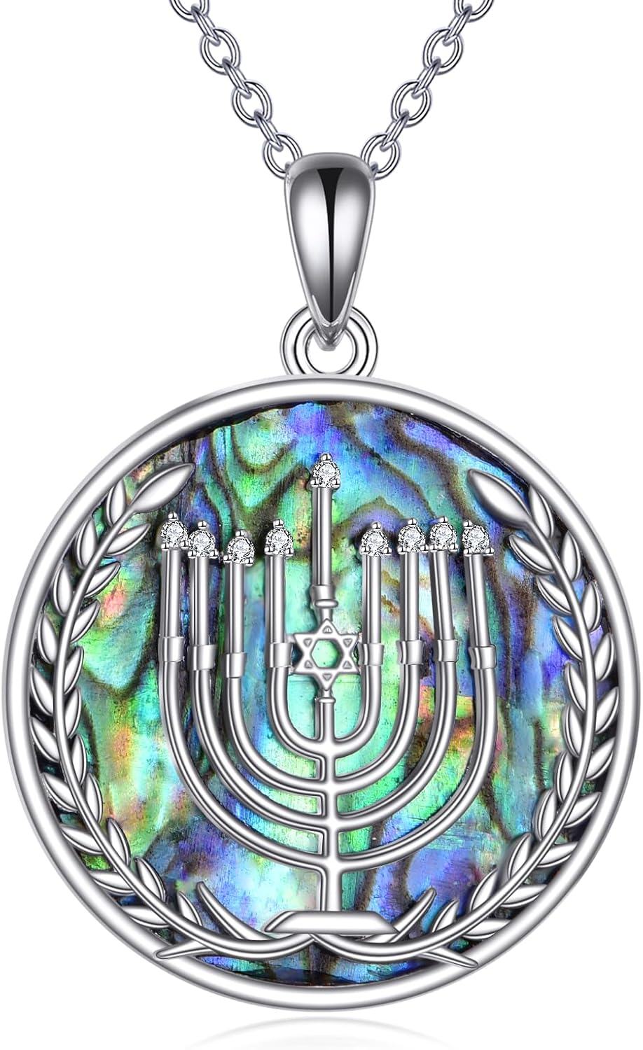  Sterling Silver Satanic Goat Head Pendant w Inverted Pentagram -Menorah Necklace