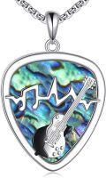 wholesale 925 Sterling Silver Musical Notes & Guitar Pick Pendant Necklaces for Women Girls  Ideas-0-0
