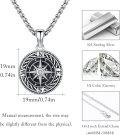 wholesale 925 Sterling Silver Compass Locket Photo Frame Pendant Necklace  for Men & Women Graduation Gifts-0-2