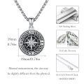 wholesale 925 Sterling Silver Compass Locket Photo Frame Pendant Necklace  for Men & Women Graduation Gifts-0-2