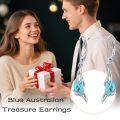 TOUPOP Sterling Silver Gemstone Oval Dangle Drop Earrings for Women-0-2