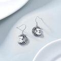 wholesale 925 Sterling Silver Celtic Fox on the Moon Drop Earrings - Cute Gifts for Women-0-2