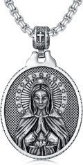 wholesale 925 Sterling Silver Virgin Mary Praying Necklace - Religious Jewelry for Men & Women -0-0