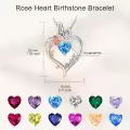 TOUPOP Sterling Silver Aquamarine Heart Butterfly Pendant Necklace-0-4