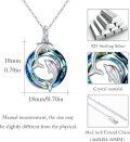wholesale 925 Sterling Silver Dolphin Necklace with Blue Crystal Mothers Day Gifts for Women-0-1