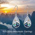 wholesale 925 Sterling Silver Mountain Abalone Shell Teardrop Dangle Earrings-0-1