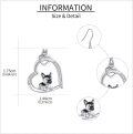 wholesale 925 Sterling Silver Heart-Shaped Dachshund Drop Earrings Gift for Women-0-3