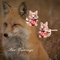wholesale 925 Sterling Silver Cute Fox Holding Heart Earrings Wholesale Pink-0-38