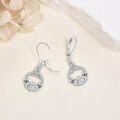 wholesale 925 Sterling Silver Teardrop Cubic Zirconia Drop Earrings with Leverbacks for Women-0-4