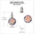 wholesale 925 Sterling Silver Rainbow Crystal Rose Flower Cremation Jewelry Keepsake Pendant Necklace for Ashes-0-4