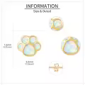 wholesale 14K Gold Opal Cat Claw Stud Earrings Wholesale-0-4