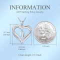 TOUPOP Sterling Silver Heart Initial A-Z Letter Pendant Necklace-0-4