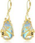 wholesale 925 Sterling Silver Opal Butterfly Drop Earrings-0-0