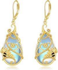 wholesale 925 Sterling Silver Opal Butterfly Drop Earrings-Bee Earrings