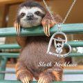 wholesale 925 Sterling Silver Sloth Heart Love You Forever Pendant Necklace Gift for Women Girls Mothers Day Birthday Anniversary Jewelry-0-2