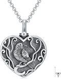 wholesale 925 Sterling Silver Urn Necklace with Keepsake Pendant for Ashes – 19mm Memorial Jewelry-0-0