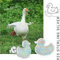 wholesale 925 Sterling Silver Opal Duck Stud Earrings - Hypoallergenic and Adorable Gift for Women & Girls-0-4