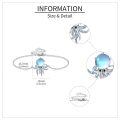 wholesale 925 Sterling Silver Octopus Charm Bracelet With Blue Crystal Details-0-4