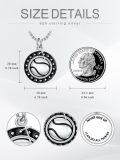 wholesale 925 Sterling Silver Tennis Ball Star Pendant Necklace Cross Charm Never Give Up Inspirational Gift-0-4