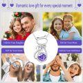 wholesale 925 Sterling Silver & Purple Cubic Zirconia Cat Pendant Necklace for Women-0-4