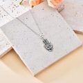 wholesale 925 Sterling Silver Hamsa Hand Evil Eye Lotus Pendant Necklace-0-4