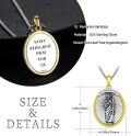 wholesale 925 Sterling Silver St Peregrine Pendant Necklace with Prayer Inscription - Religious Gift for Men and Boys-0-3