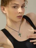 TOUPOP 925 Sterling Silver Cross Pendant Necklace Religious Jewelry Gift-0-2