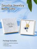 wholesale S925 Sterling Silver with 2-Carat Natural Sapphire Sunflower Birthstone Pendant Necklace - Love Gift for Women-0-3