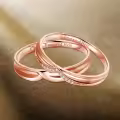TOUPOP Rose Gold Moissanite Personalized Engagement Rings Set For Him And Her-0-4