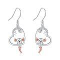 wholesale 925 Sterling Silver Angel Moon Star Dangle Drop Earrings for Women-0-0
