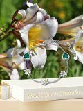 wholesale 925 Sterling Silver Heart & Flower Charm Adjustable Bracelet for Women and Girls Gift-0-5