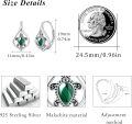 wholesale 925 Sterling Silver Malachite Turtle Leverback Hoop Earrings - Boho Beach s for Women-0-4