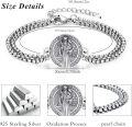 wholesale 925 Sterling Silver Catholic Saint Medal Protection Bracelet  for Men Women -0-5