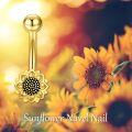 wholesale 925 Sterling Silver Evil Eye Sunflower Belly Button Ring for Women Body Jewelry-0-1