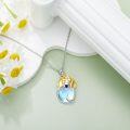 wholesale 925 Sterling Silver Moonstone Beagle Pendant Necklaces for Women - Memorial s-0-2