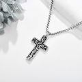 wholesale 925 Sterling Silver Tree of Life Cross Pendant Necklace for Women Men Christian-0-2