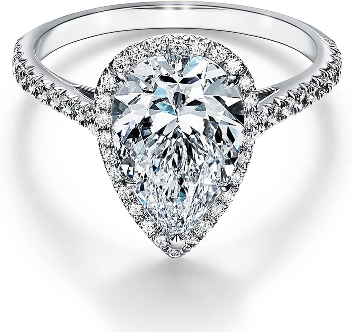 Sterling Silver  1 Ct Moissanite Engagement Ring for Women-0-0