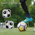 wholesale 925 Sterling Silver Black and White Football Stud Earrings for Sports Enthusiasts-0-4