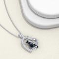 wholesale 925 Sterling Silver Heart Cats Pendant Necklaces for Women Elegant Animal  Ideas-0-4