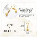 wholesale Gold 925 Sterling Silver Yellow Gold Tear Drop Lever Back Dangle Earrings for Women-0-4