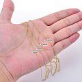 wholesale 14K Yellow Gold (Au585) Nickel-Free Hypoallergenic Lightweight Chain 1mm-1.35mm 14-36 Lobster Clasp Gift for Women-0-3