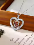 TOUPOP Sterling Silver Butterfly Pendant Necklace with Crystal Gifts-0-2