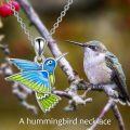 wholesale Sterling Silver Sterling Silver Flower Bird Pendant Necklace Hummingbird Cardinal Gift for Women-0-4