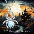 wholesale 925 Sterling Silver Moonstone Spider Pendant Necklace for Women - Unique Gemstone s-0-1