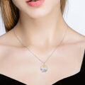 wholesale 925 Sterling Silver Sun And Wave Pendant Necklace-0-2