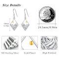 wholesale 925 Sterling Silver Abalone Shell Cubic Zirconia-Shaped Mountain Drop Earrings for Women Natural Stone Geometric Pendant Gift Set-0-3