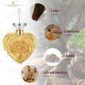 wholesale Gold/Silver Heart Tree of Life Urn Necklace for Ashes Keepsake Memorial Jewelry with Funnel and Fill Tool-0-3