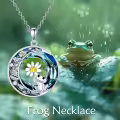 TOUPOP Sterling Silver Crystal Frog Necklace Gifts For Women-0-1
